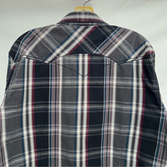 Levi’s Authentic Western Wear - vintage LVC - snaps plaid shirt - rare Delnap - Picture 7 of 10